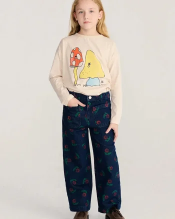 Bobo Choses  blugi straight pentru copii Stamp Bloom