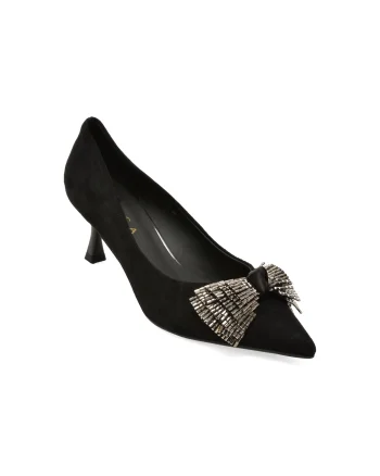 Pantofi eleganti EPICA negri, 2318, din material textil