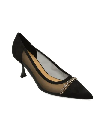 Pantofi eleganti EPICA negri, 5727, din material textil
