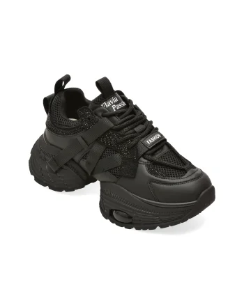 Pantofi sport FLAVIA PASSINI negri, 111, din material textil