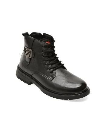 Ghete BITE THE BULLET negre, 66801, din piele naturala
