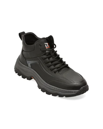 Ghete BITE THE BULLET negre, 68013, din piele naturala