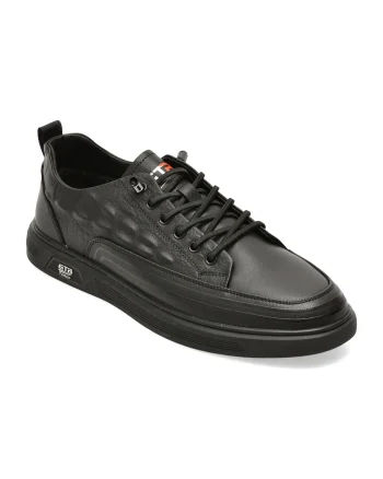 Pantofi sport BITE THE BULLET negri, 66118, din piele naturala