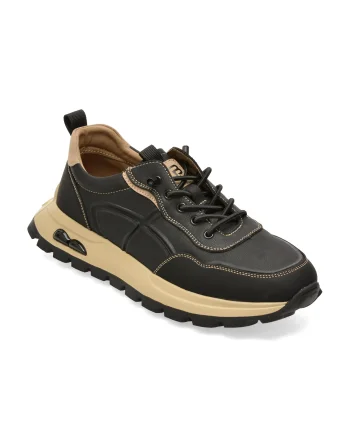 Pantofi sport BITE THE BULLET negri, 70918, din piele naturala