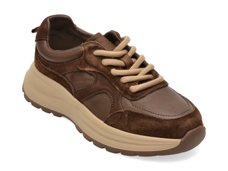 Pantofi sport EPICA maro, 9008, din piele naturala