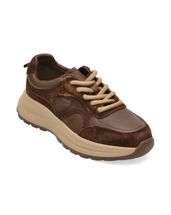 Pantofi sport EPICA maro, 9008, din piele naturala