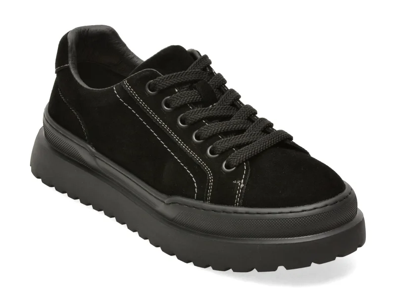 Pantofi sport GRYXX negri, 1352, din piele intoarsa
