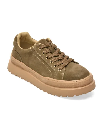 Pantofi sport GRYXX kaki, 1352, din piele intoarsa