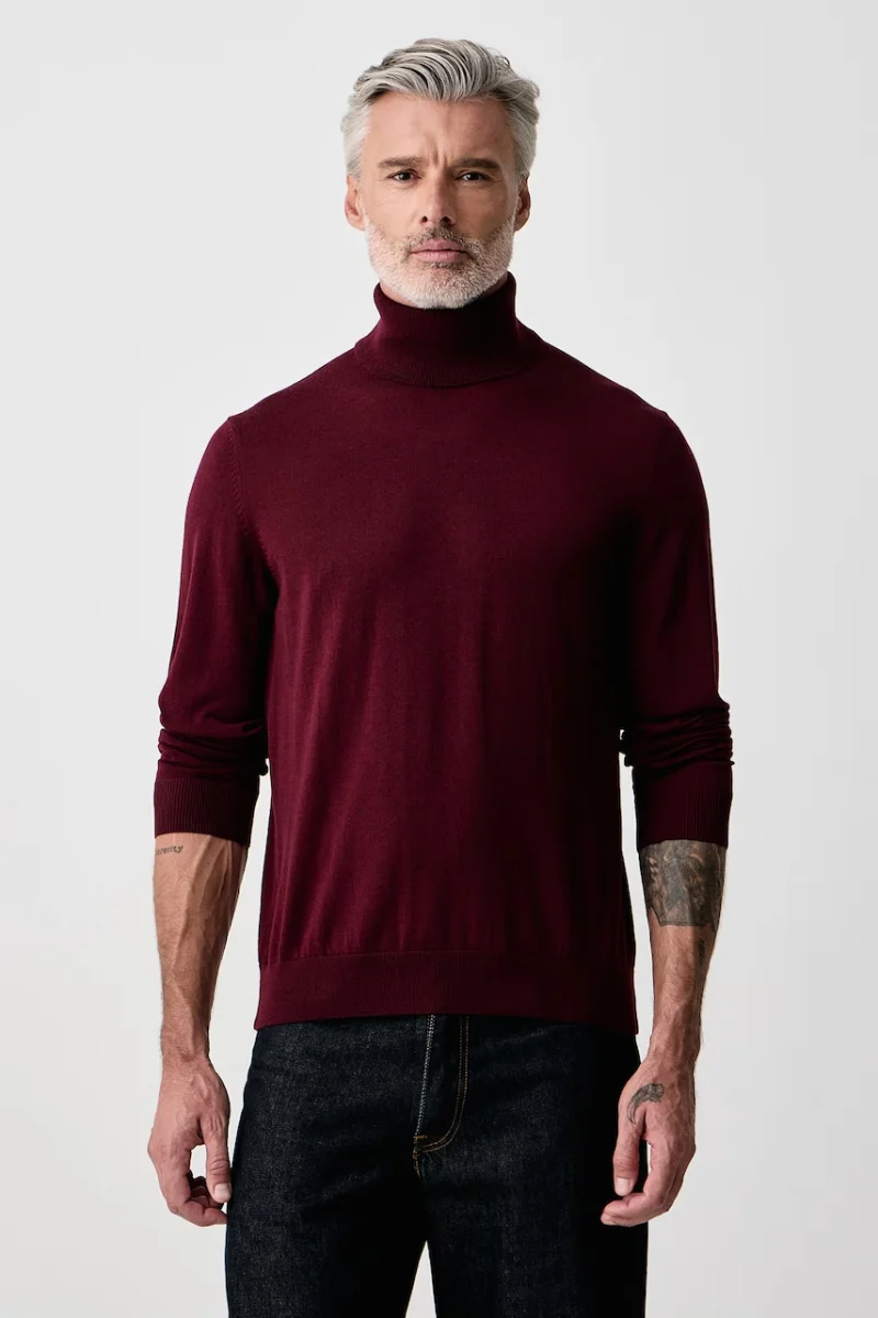 Tommy Hilfiger  pulover cu guler înalt bărbătesc din lână