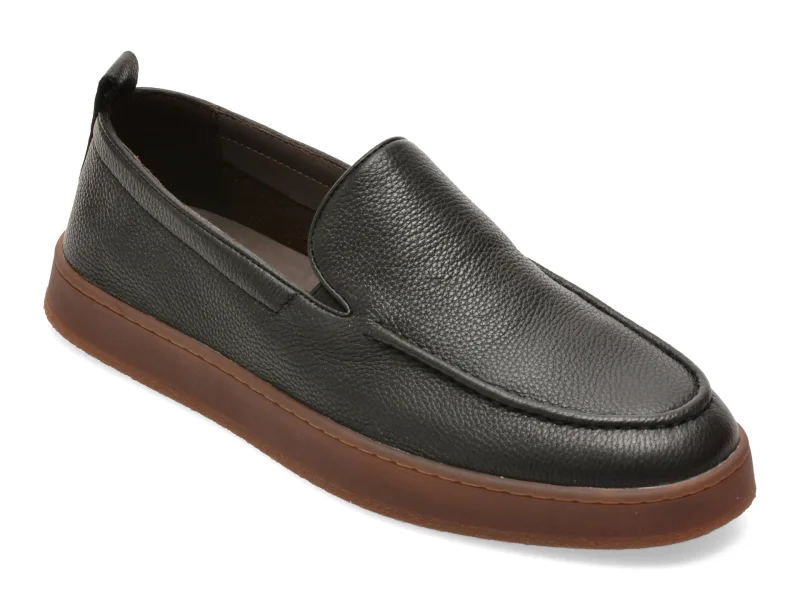 Mocasini EPICA negri, 80059, din piele naturala