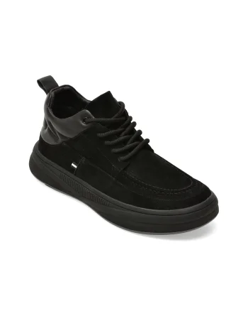 Ghete EPICA negre, 800003, din piele intoarsa