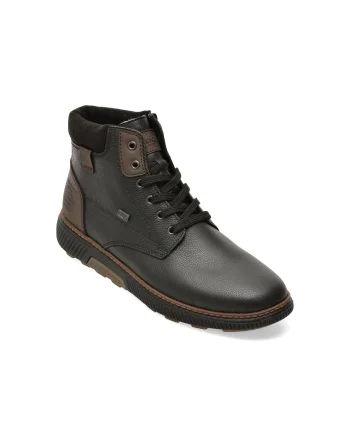 Ghete RIEKER negre, B3343, din piele naturala