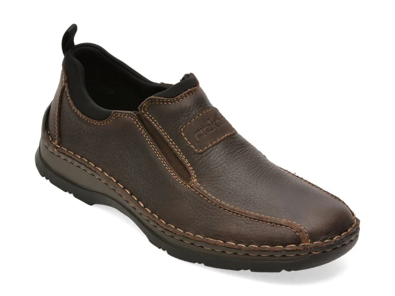 Pantofi RIEKER maro, 5363, din piele naturala