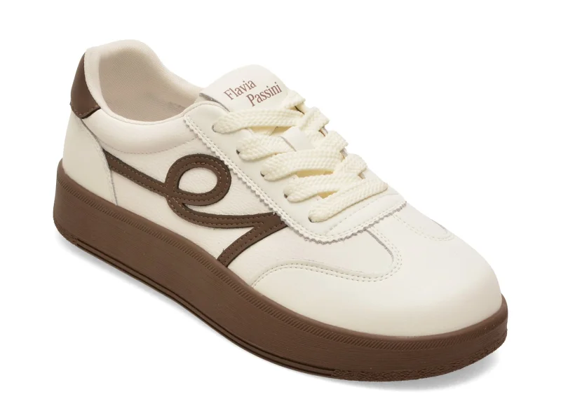 Pantofi sport FLAVIA PASSINI albi, 3065, din piele naturala