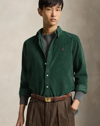 Polo Ralph Lauren  cămașă pentru bărbați din bumbac 21W Corduroy