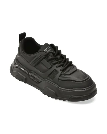 Pantofi sport GRYXX negri, 99005, din piele ecologica