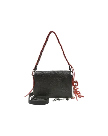 Geanta DESIGUAL neagra, WAXP76, din piele ecologica