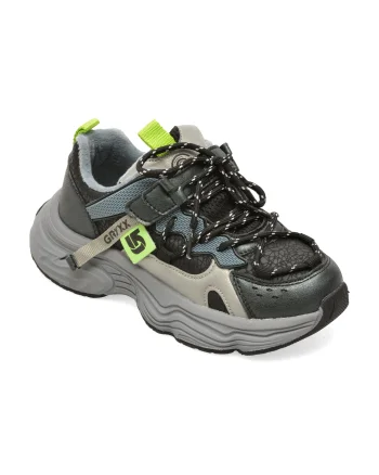 Pantofi sport GRYXX negri, WD002, din piele ecologica