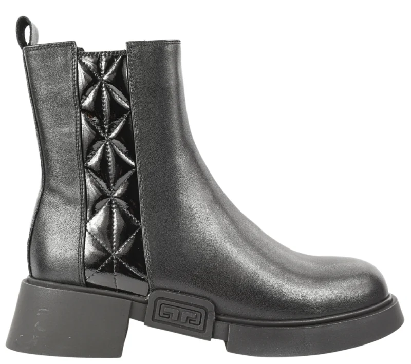 Bocanci casual, dama, EPICA, YA50021A negru, piele naturala