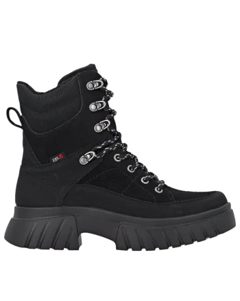 Ghete casual, dama, RIEKER TEX ANTISTRESS, W1871-00 negru, piele ecologica