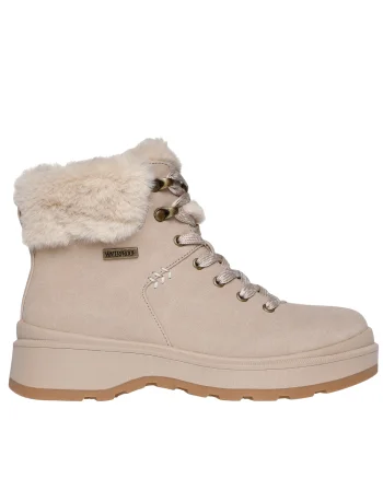 Ghete sport, dama, SKECHERS PARK CITY 168087-NAT crem, piele ecologica
