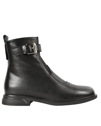 Ghete elegante, dama, PASS COLLECTION, DL70034A negru, piele naturala, toc