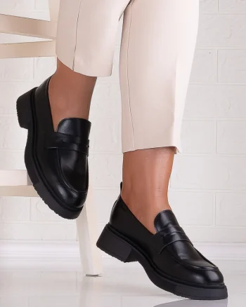 Pantofi dama casual Negri din Piele Ecologica Eryas