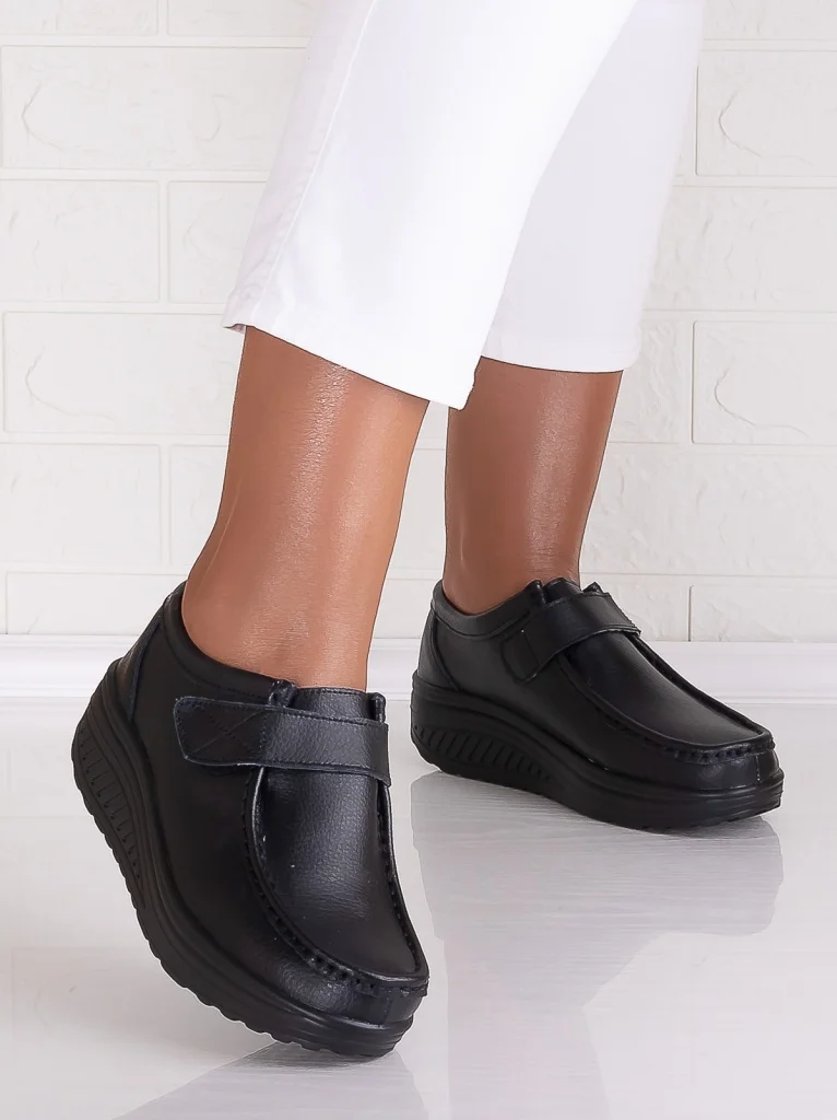 Pantofi dama casual Negri din Piele Naturala Rachel