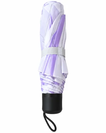 Umbrela pliabila pentru ploaie, 8 spite, diametru 97 cm, UMB050, Mov / Alb