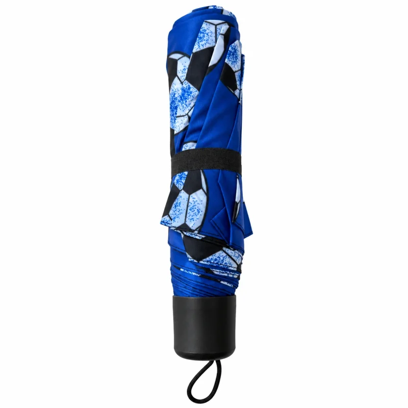 Umbrela pliabila pentru ploaie, 8 spite, diametru 97 cm, UMB061, cu imprimeu mingi de fotbal