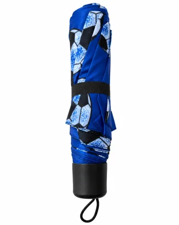 Umbrela pliabila pentru ploaie, 8 spite, diametru 97 cm, UMB061, cu imprimeu mingi de fotbal