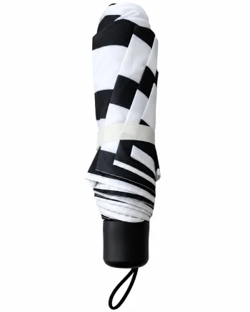 Umbrela pliabila pentru ploaie, 8 spite, diametru 97 cm, UMB065, Negru/ Alb