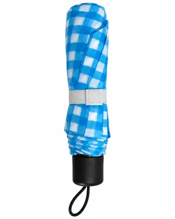 Umbrela pliabila pentru ploaie, 8 spite, diametru 97 cm, UMB066, Albastru / Alb