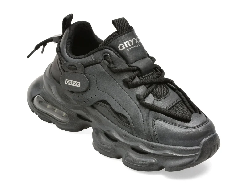 Pantofi sport GRYXX gri, F7801, din piele naturala