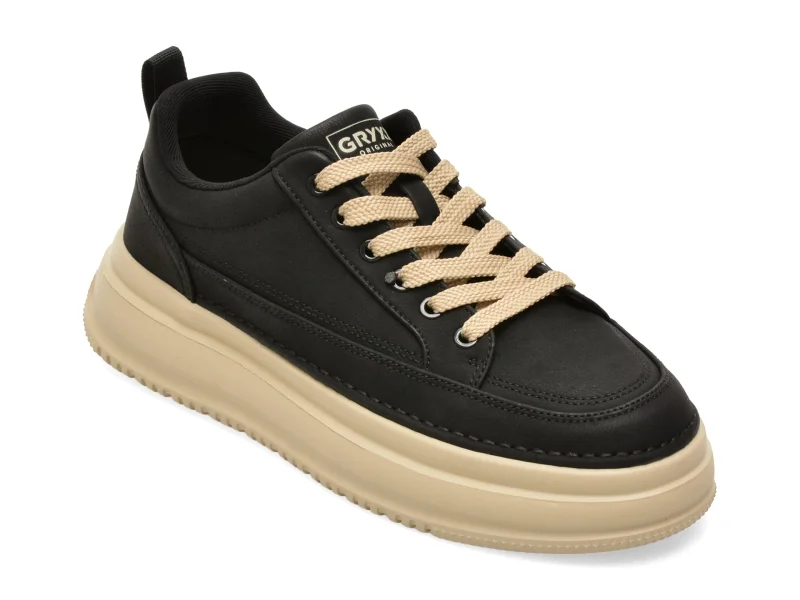Pantofi sport GRYXX negri, F8956, din piele naturala