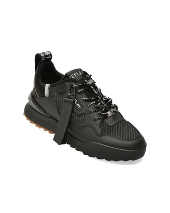 Pantofi sport REPLAY negri, MS8L00L, din material textil si piele naturala