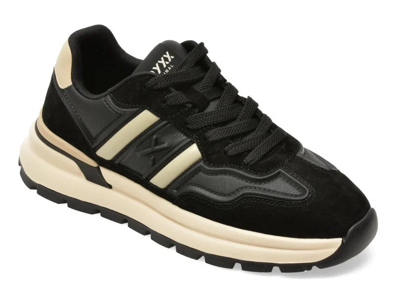 Pantofi sport GRYXX negri, 5316, din piele naturala