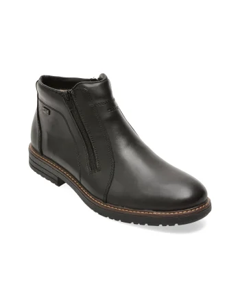 Ghete RIEKER negre, 33160, din piele naturala