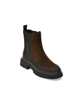 Ghete EPICA maro, 6W12, din piele intoarsa