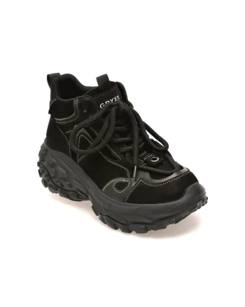 Ghete GRYXX negre, 25051, din piele naturala