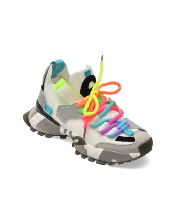 Pantofi sport SELECTION KIDS albi, 18159T, din material textil