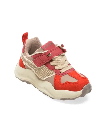 Pantofi sport SELECTION KIDS rosii, W325, din material textil