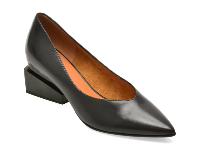 Pantofi eleganti EPICA negri, E229, din piele naturala