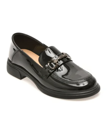 Mocasini EPICA negri, 88179, din piele naturala lacuita