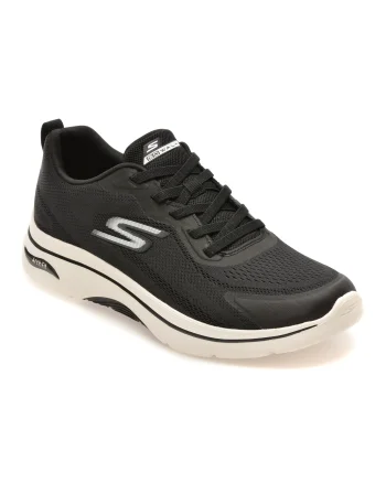 Pantofi sport SKECHERS negri, GO WALK ARCH FIT 2.0, din material textil