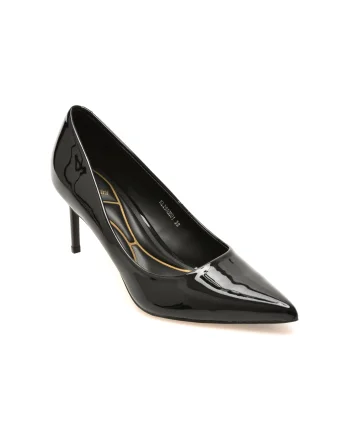 Pantofi eleganti FLAVIA PASSINI negri, KL26AGE, din piele ecologica lacuita
