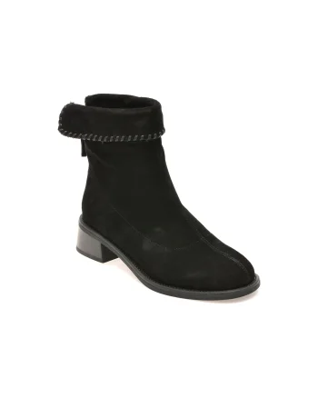 Ghete EPICA negre, 258010, din piele intoarsa