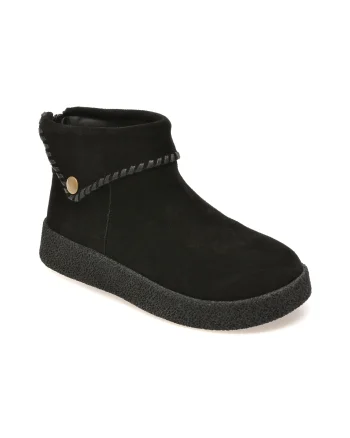 Ghete GRYXX negre, 7719, din piele intoarsa