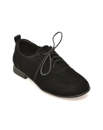 Pantofi EPICA negri, M1158, din piele intoarsa