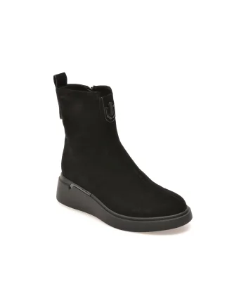 Ghete EPICA negre, H709, din piele intoarsa